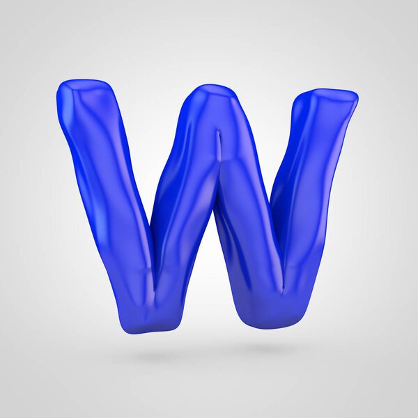 Синяя буква W на белом фоне
