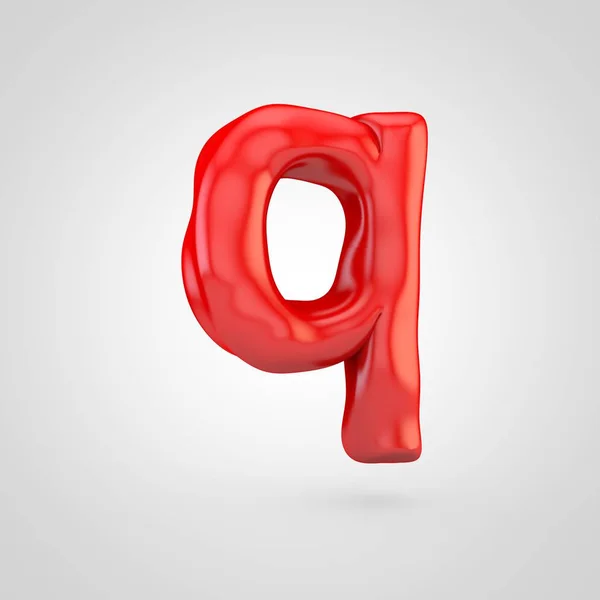 Red Plasticine Letter Isolated White Background — Stock Photo, Image