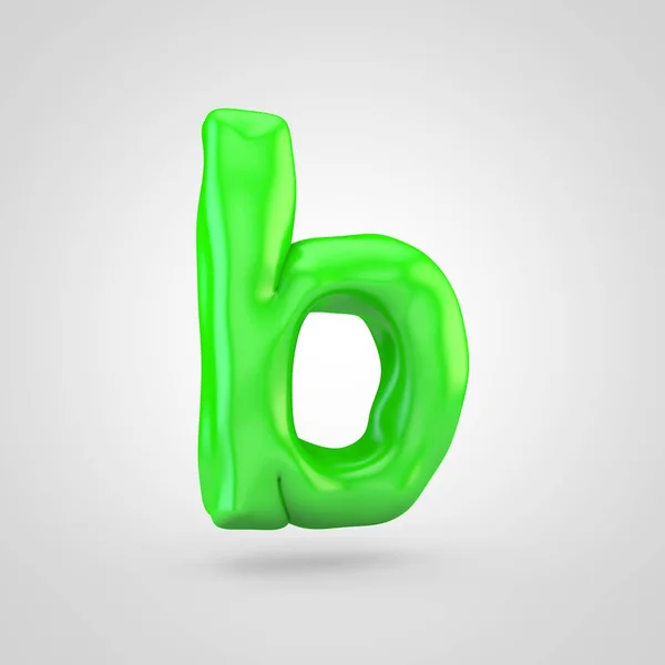 Green Plasticine Letter Lowercase Isolated White Background — Stock Photo, Image