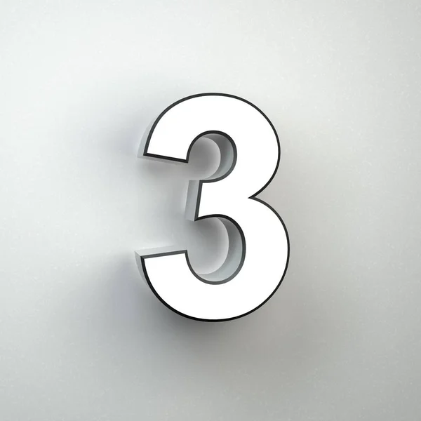 Wall Sign Number Isolated White Wall — Stock Photo, Image
