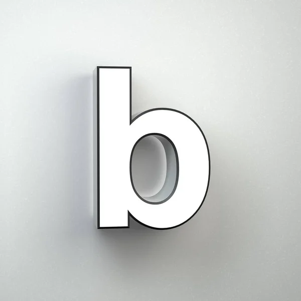 Muur Teken Brief Kleine Letters Geïsoleerd Een Witte Muur — Stockfoto