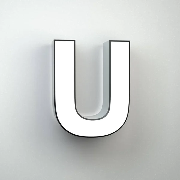 Wall Sign Letter Uppercase Isolated White Wall — Stock Photo, Image