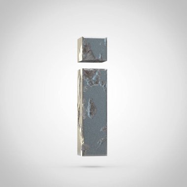 Metal mektup beyaz arka plan üzerinde küçük kırık