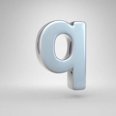 Gümüş renkli araba boya harf küçük harf Q. 