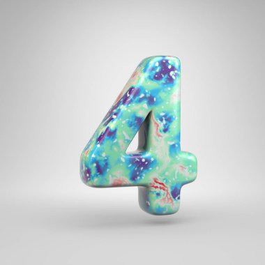 Mavimsi akrilik dökme sayı 4. 