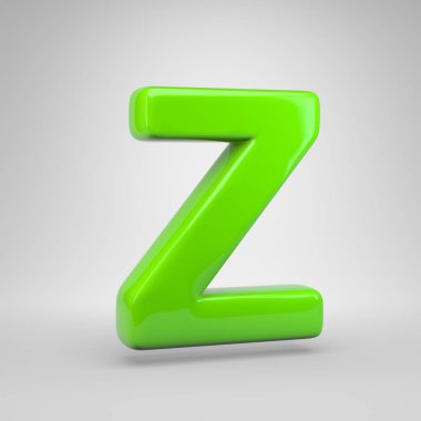 yeşil renk harf büyük harf Z