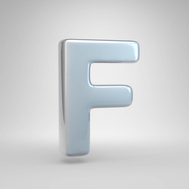 Gümüş renkli araba boya F harfi büyük harf.