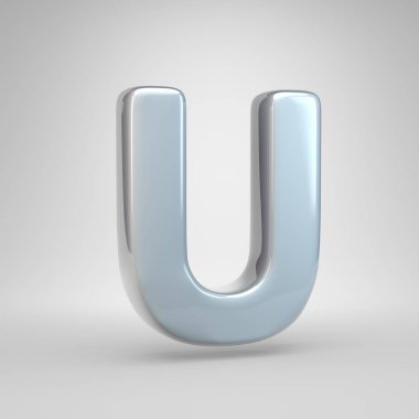 Gümüş renkli araba boya harf büyük harf U. 