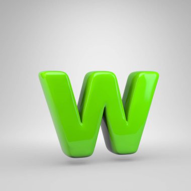 UFO yeşil renk mektup W küçük