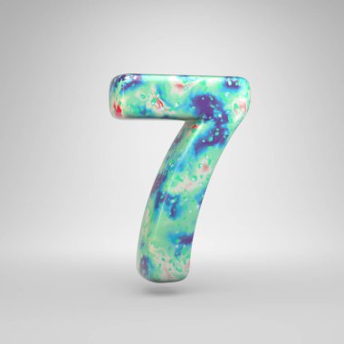 7 numaralı dökme mavimsi akrilik. 