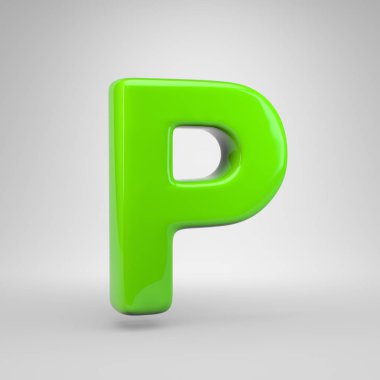 UFO yeşil renk büyük P harfi
