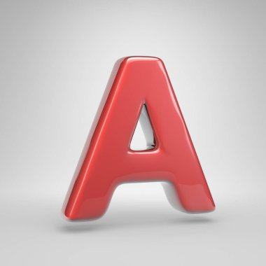 Mercan araba boya A harfi büyük harf.