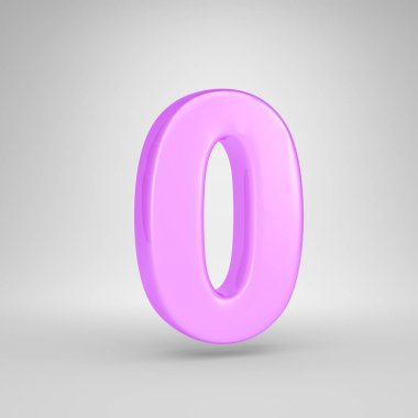 Parlak pembe Balonlu Sakız numarası 0