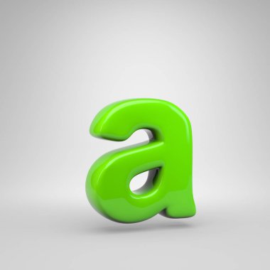 UFO yeşil renk mektup bir küçük. 