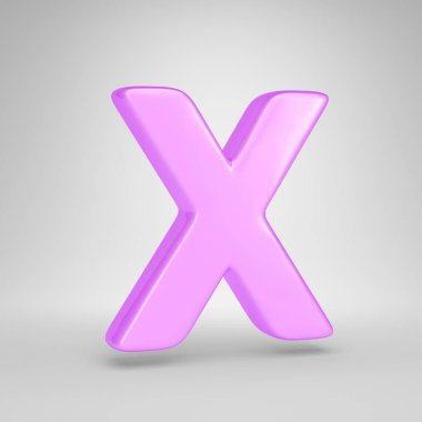 Parlak pembe balonlu sakız harf büyük harf X