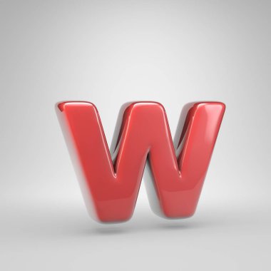 Mercan araba boya harf W küçük. 