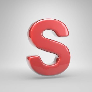 Mercan araba boya S harfi büyük harf. 