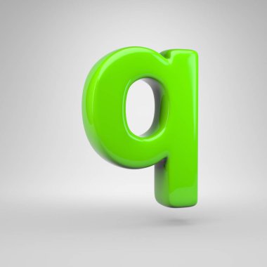 UFO yeşil renk harf Q küçük