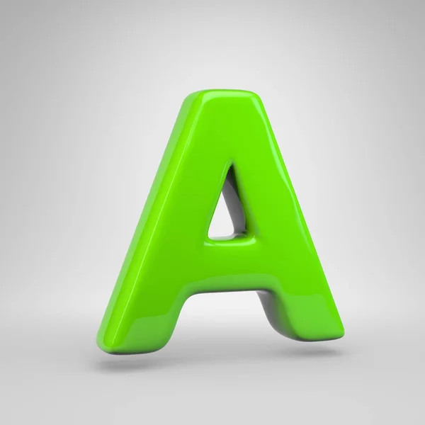 Ufo Groene Kleur Letter Hoofdletters — Stockfoto