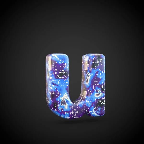 Acrylic pouring letter U lowercase