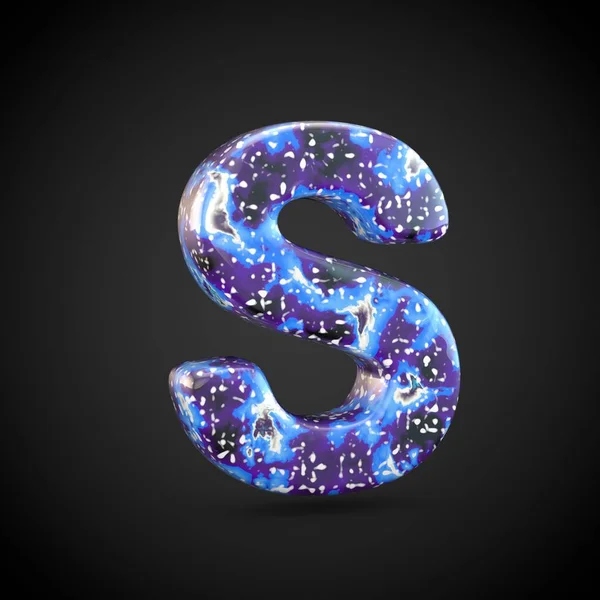 Acrylic pouring letter S uppercase