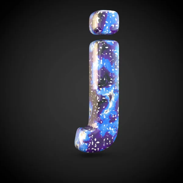 Acrylic pouring letter J lowercase.
