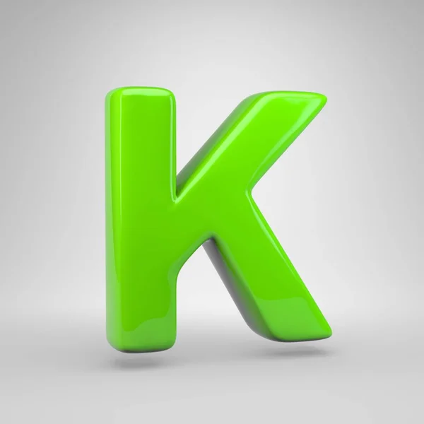 UFO green color letter K uppercase