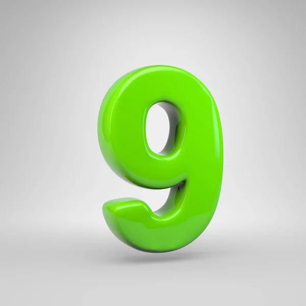 Ufo Cor Verde Número — Fotografia de Stock