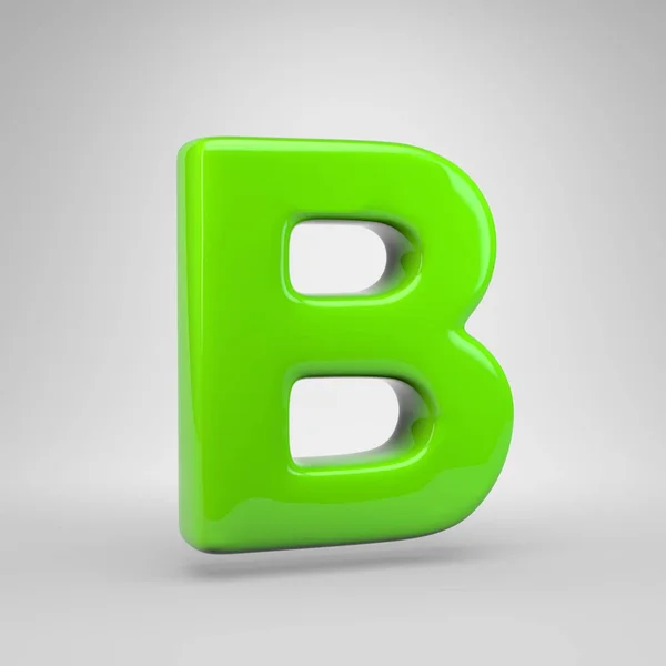 UFO green color letter B uppercase.