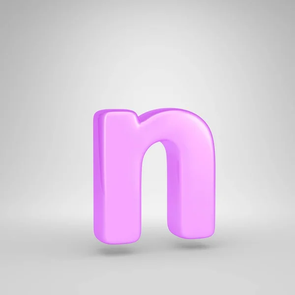 Glossy Pink Bubble Gum Letter Lowercase — Stock Photo, Image