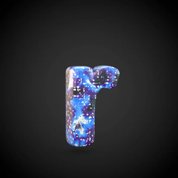 Acrylic pouring letter R lowercase.