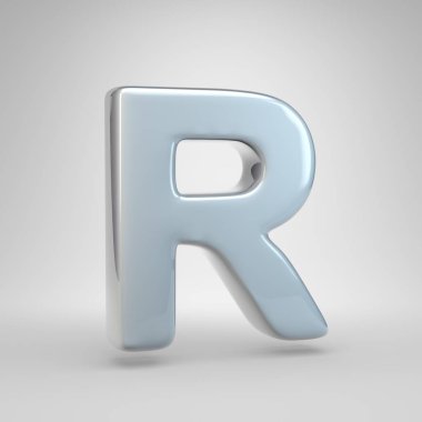 Gümüş renkli araba boya harf büyük harf R