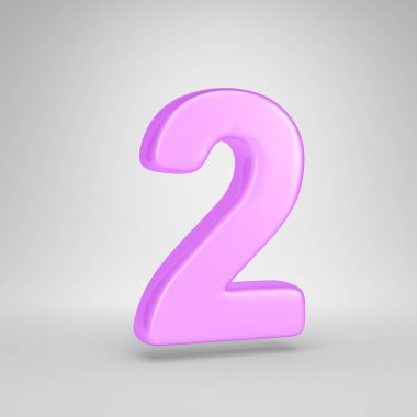 Parlak pembe Balonlu Sakız numarası 2