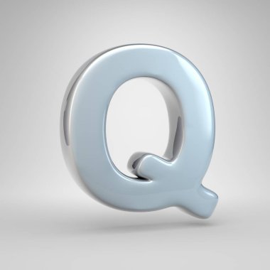 Gümüş renkli araba boya harf büyük harf Q. 