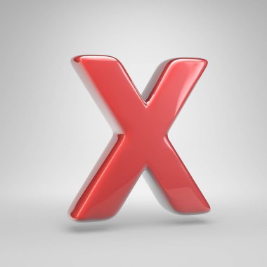 Mercan araba boya X harfi büyük harf.