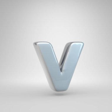 Gümüş renkli araba boya harf küçük harf V.