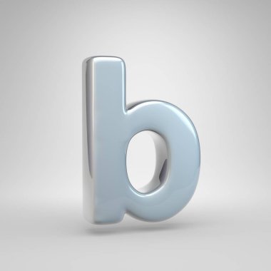 Gümüş renkli araba boya harf küçük harf B