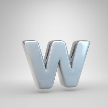 Gümüş renkli araba boya mektup W küçük.