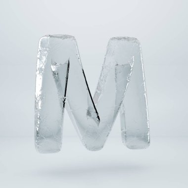 Buz harf büyük harf M.