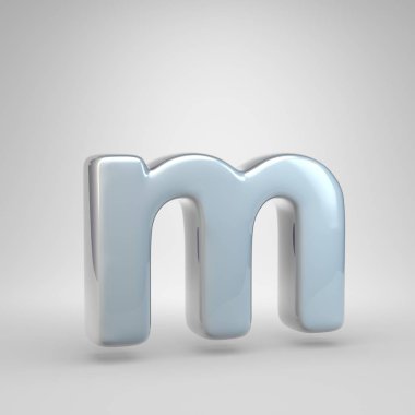 Gümüş renkli araba boya harf küçük harf M