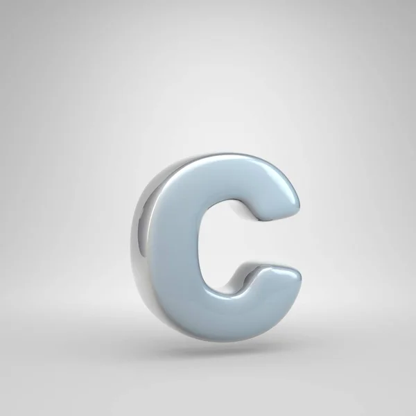 Silver Car Paint Letter Lowercase — Stock Photo, Image