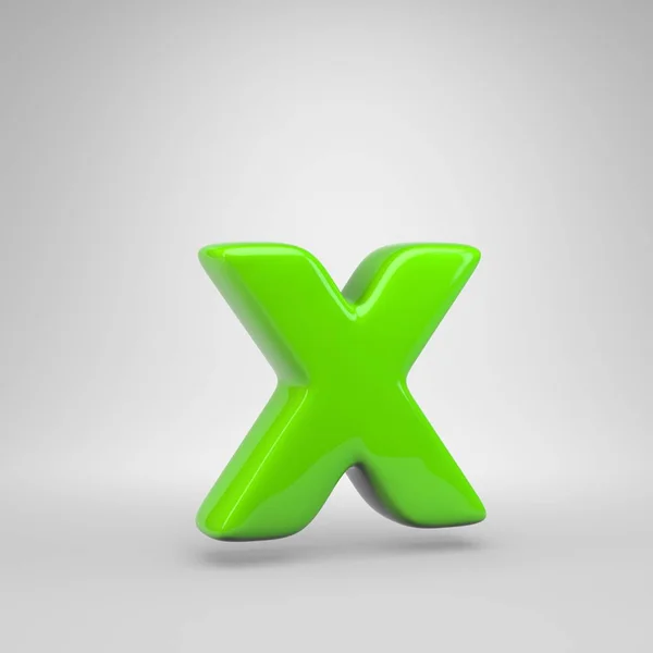 Ufo Green Color Letter Lowercase — Stock Photo, Image