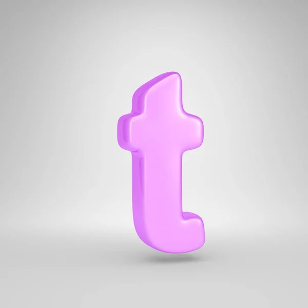 Glossy Pink Bubble Gum Letter Lowercase — Stock Photo, Image