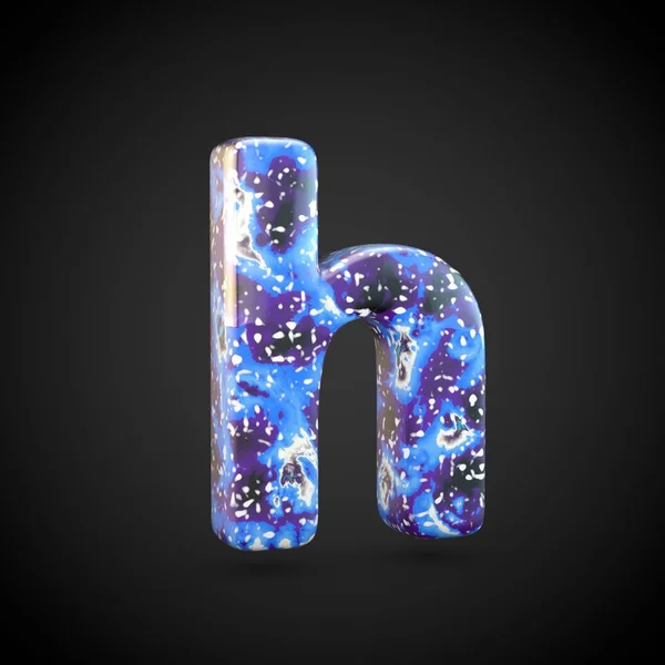 Acrylic pouring letter H lowercase.