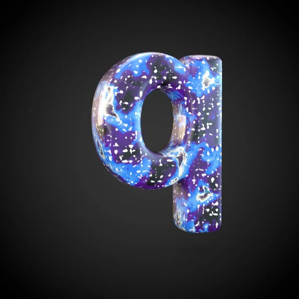 Acrylic pouring letter Q lowercase