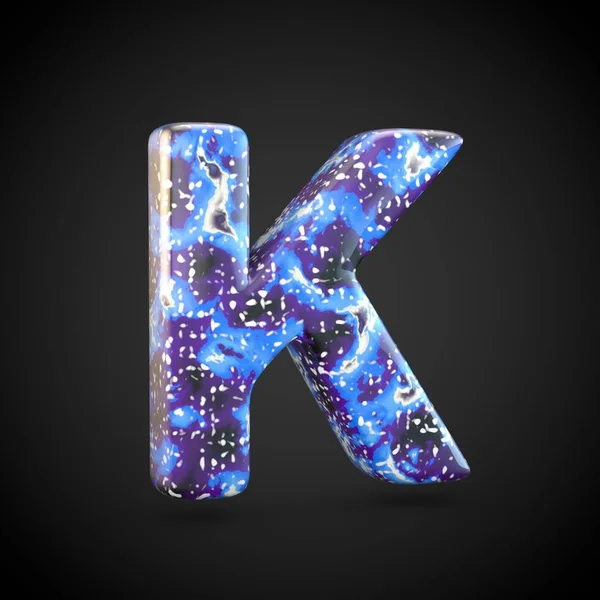 Acrylic pouring letter K uppercase.