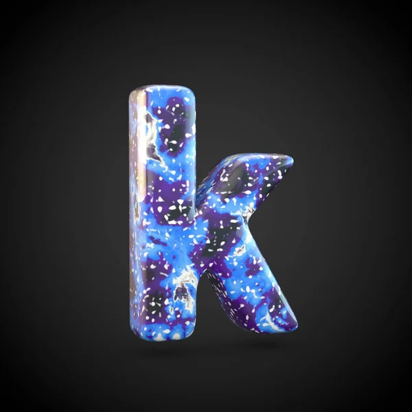 Acrylic pouring letter K lowercase.