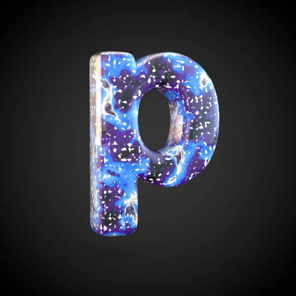 Acrylic pouring letter P lowercase