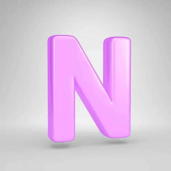 光沢のあるピンクのバブルガム文字大文字 — ストック写真
