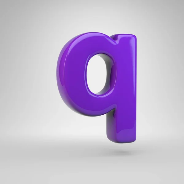 Protón Color Púrpura Letra Minúscula Render Brillante Fuente Aislada Sobre — Foto de Stock